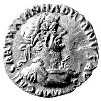 denar suberatus, Aw: Popiersie cesarza w zbroi w