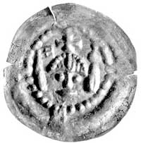 brakteat ratajski przed 1250 r.; Głowa na wprost