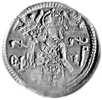 Stefan Duszan jako cesarz 1346-1355, dinar, Aw: Chrystus na tronie na wprost trzymający Ewangelię,..