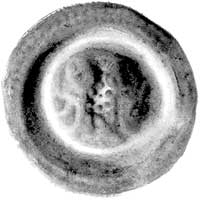 anonimowy brakteat szeroki zredukowany lub obol z II połowy XIII wieku, Fbg. 800(-), 0.44 g