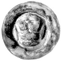 brakteat; Korona zwieńczona krzyżem, Waschinski 145b, 0.21 g,rzadki