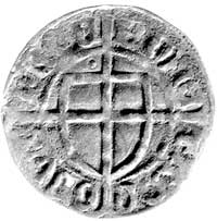 Paweł von Russdorf 1422-1441, szeląg, Aw: Tarcza wielkiego mistrza, Rw: Tarcza krzyżacka, Neumann 20