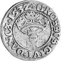 grosz 1532, Gdańsk, odmiana z dużą rozetką na rewersie, Kurp. 447 R, Gum. 559