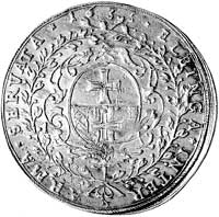talar 1636, Elbląg, H-Cz. 1767 R3, Dav. 4362, Bahr. 9459, moneta dwukrotnie uderzona stemplem, efe..