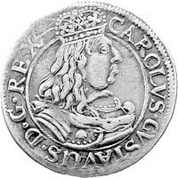 ort 1657, Elbląg, okupacja szwedzka, popiersie króla Karola Gustawa, H-Cz. 8313 R5, Ahlström 56 a,..