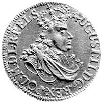 dukat 1702, Toruń, Aw: Popiersie króla i napis AUGUST II DG REX POL M D L R P EL S, Rw: Herb Torun..