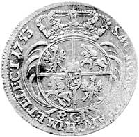 dwuzłotówka (8 groszy) 1753, Lipsk, Kam. 849 R2, Merseb. 1778