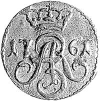 szeląg 1761, Toruń, Kam. 1012 R1, Merseb. 1822, ładnie zachowana moneta