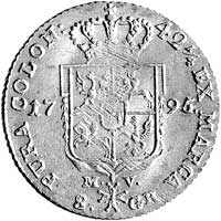 dwuzłotówka 1795/4, Warszawa, Plage 349, justowana ale ładna i rzadka moneta