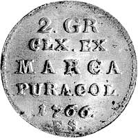 2 grosze srebrne 1766, Warszawa, Plage 243, rzad