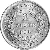 2 złote 1831, Warszawa, Plage 273, piękny egzemplarz z ładną patyną