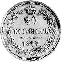 20 kopiejek 1857, Warszawa, Plage 456, patyna, rzadkie
