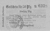 Koźmin /Koschmin/ - 50 fenigów 08.1914 emitowane