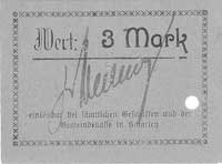 Szarlej /Scharley/, powiat bytomski - 3 marki /1914/, Keller 351.f, bardzo rzadkie