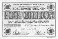 Szczecin /Stettin/ - 1 bilion marek 15.11.1923, Keller 4880.P, rzadki