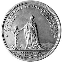 medal autorstwa Christiana Wermutha poświęcony Marii Leszczyńskiej, królowej Francji wybity w 1726..