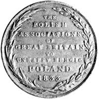 medal autorstwa Hallidaya wybity w 1833 r. na zlecenie Komitetu Londyńskiego, Aw: Personifikacje B..