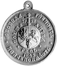 medalik z uszkiem wybity na pamiątkę \zołotej gramoty\" uwłaszczającej włościan na Rusi w okresie ..
