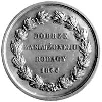 medal autorstwa Barre’a wybity w 1864 r., poświęcony Aleksandrowi Fredrze, Aw: Popiersie w lewo i ..