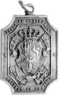 medalik pamiątkowy Stowarzyszenia Robotników Chrześcijańskich 1906 r., Aw: Obraz Matki Boskiej Czę..