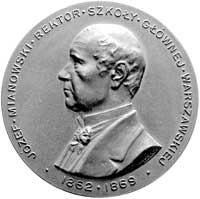 medal autorstwa Cz. Makowskiego wybity z okazji 50-lecia Szkoły Głównej w Warszawie 1912 r., Aw: P..