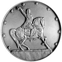medal autorstwa W. Korskiego z okazji ustawienia w Detroit pomnika wawelskiego Tadeusza Kościuszki..