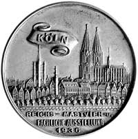 medal wystawy w Kolonii 1936 r., Aw: Widok Starego Miasta w Kolonii i napis u dołu REICHS-MASTVIEH..