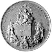 medal z okazji 600-lecia przeniesienia Domu Zwiastowania do Loretto 1894 r., Aw: Matka Boska z Dzi..