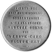 medal z okazji 600-lecia przeniesienia Domu Zwia