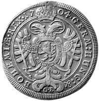 Leopold I 1657-1705, talar 1704, Praga, Aw: Popiersie, Rw: Orzeł cesarski z lwem czeskim na piersi..