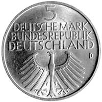 5 marek 1952, wybite na pamiątkę 100-lecia Germanisches National-Museum Nürnberg, J.388, wielka rz..