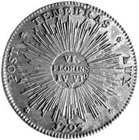 Genewa- półtalar 1795, Aw: W wieńcu herb miasta, Rw: Słońce i napis w otoku, HMZ 332