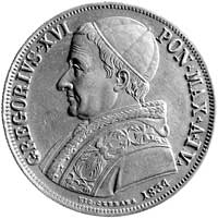 Grzegorz XVI 1831-1846, scudo 1834, Aw: Popiersi