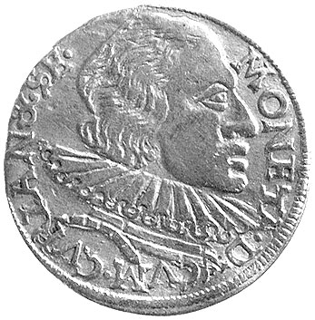 trojak 1599, Mitawa, Kurp. 2581 R5, Kruggel 2.17.11.5, wada blachy, bardzo rzadka moneta
