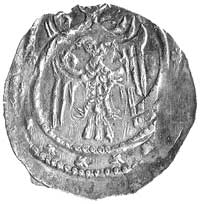 Leopold V 1177- 1194, fenig, mennica Krems, Aw: Heraldyczny orzeł dwugłowy, Rw: Ukoronowany lew Ba..