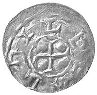 denar, Aw: Książe z włócznią i biskup z księgą, Rw: Mały krzyżyk i napis w otoku, Str.38*, 0.47 g