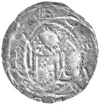 Przybysław, denar bity po 1125 roku, Aw: Książe na koniu w prawo, w polu krzyżyk, w otoku napis ws..