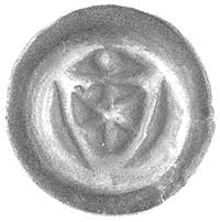 brakteat; Sześcioramienna gwiazda, u góry kulka, Wasch.107, 14 mm, 0.20 g