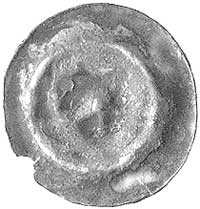 brakteat; Sześcioramienna gwiazda w tarczy, Wasch.106, 14 mm, 0.14 g, patyna