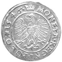 grosz 1546, Kraków, odmiana z kropkami po bokach korony, Kurp. 57 R1, Gum. 488, ładnie zachowany