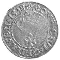 szeląg 1538, Gdańsk, odmiana- nad herbem korona 