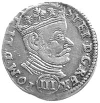 trojak 1580, Wilno, odmiana z III w owalnej obwó