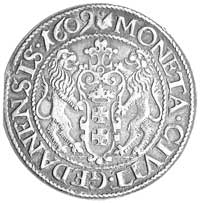 ort 1609, Gdańsk, Kurp. 2233 R4, Gum. 1380, moneta wybita na końcówce blachy ale ładnie zachowana,..