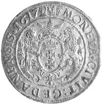ort 1617, Gdańsk, drugi egzemplarz, krzyżyk kończy napis na awersie, moneta bita z końcówki blachy..