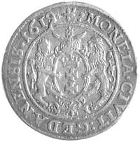 ort 1619/8, Gdańsk, nieopisana moneta z przebitką daty, rzadka