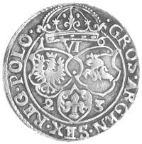 szóstak 1623, Kraków, odmiana z datą 1-6/2-3, Kurp. 1450 R2, Gum. 1162, rzadka moneta ze starą pat..