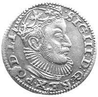 trojak 1589, Ryga, odmiana- końcówka napisu pomiędzy kropką i lilijką, Kurp. 2491 R1, Gum. 1449