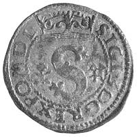 szeląg 1595, Wschowa, Kurp. 119 R4, Gum. 860, T. 5, moneta słabo odbita, rzadka