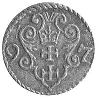 denar 1597, Gdańsk, Kurp. 2207 R2, Gum. 1368