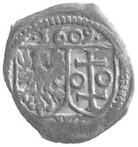 denar jednostronny 1609, Wschowa, Kurp. 1847 R3, Gum. 1486, T. 6, rzadki